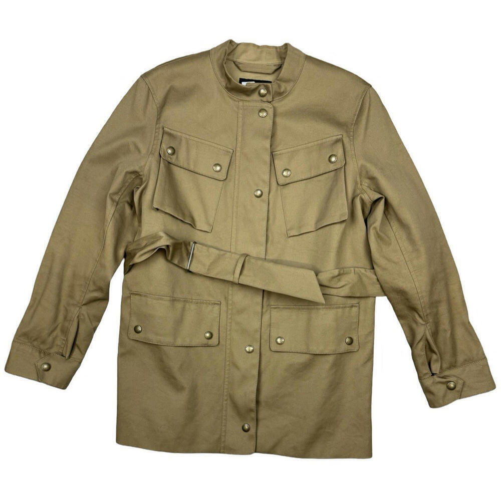 Banana Republic Lorianne Utility Belted Jacket Cotton Khaki Size XS
